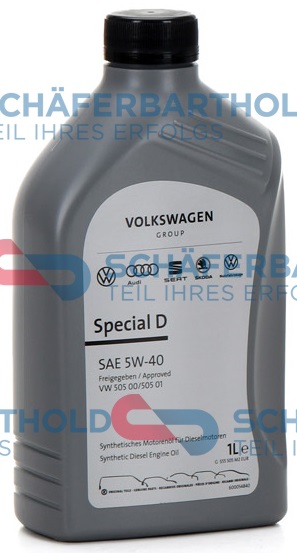 Engine Oil 5W-40, VW 505.01, Special D, Diisel, 1L