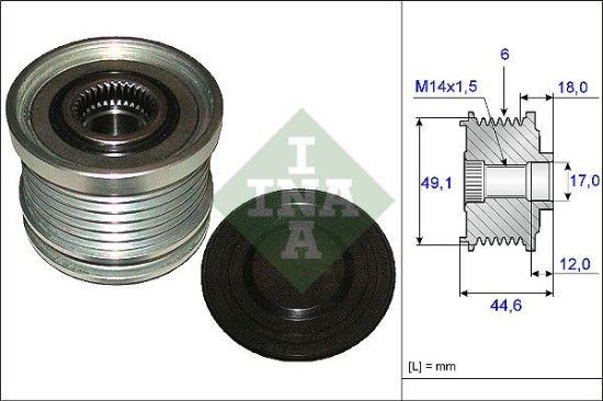 Alternator Freewheel Clutch FORD