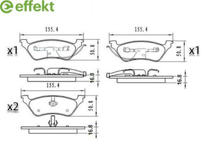 Brake Pad Set, disc brake Chrysler