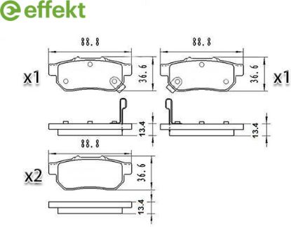 Brake Pad Set, disc brake HONDA - 43022-TM0-G00