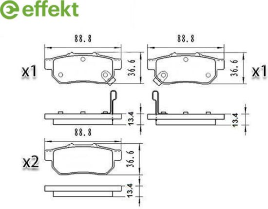 Brake Pad Set, disc brake HONDA - 43022-TM0-G00