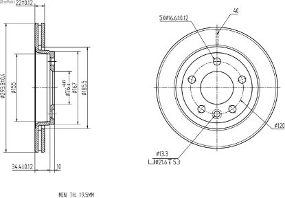 Brake Disc VAG - 7H0 615 601B