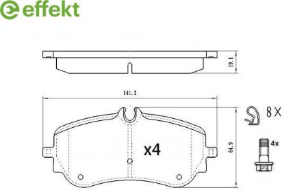 Brake Pad Set, disc brake VAG - 2H6 698 451 A