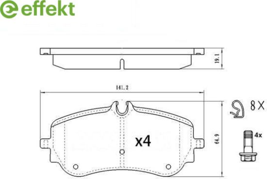 Brake Pad Set, disc brake VAG - 2H6 698 451 A