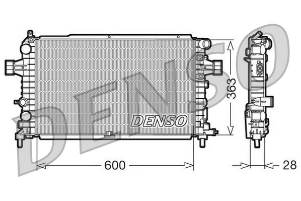 Radiator, engine cooling OPEL Astra / Zafira / VAUXHA