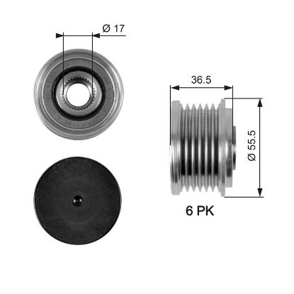 Alternator Freewheel Clutch Mercedes Benz