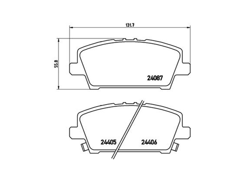 Brake Pad Set, disc brake HONDA - 45022-SMG-E00