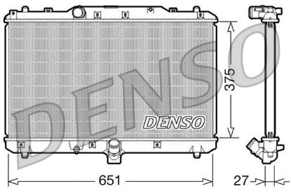 Radiator, engine cooling SUZUKI SX4 1.9 JTD 10/05-