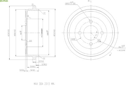 Brake Drum J-rumpu VAG