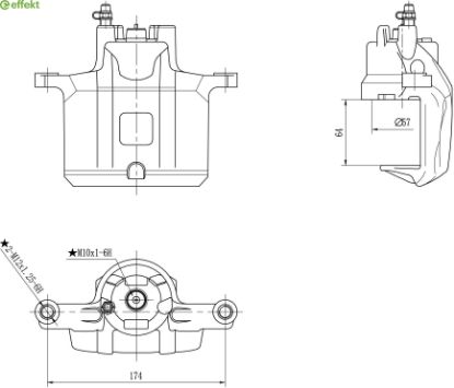 Brake Caliper PSA - 16 074 997 80
