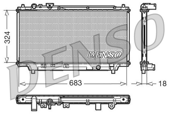 Radiator, engine cooling MAZDA Lantis / 323