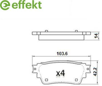 Brake Pad Set, disc brake Mitsubishi
