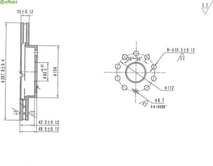 Brake Disc VAG - 1K0 615 301K Brake Disc VAG - 1K0 615 301K
