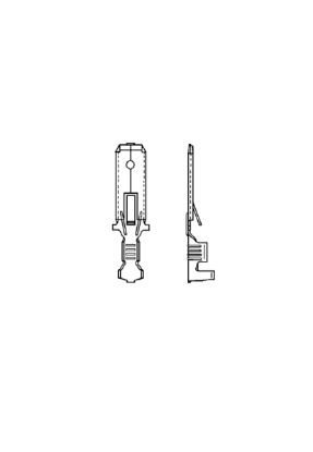 Terminal, electric universal parts B 410H 6,3mm  1500tk