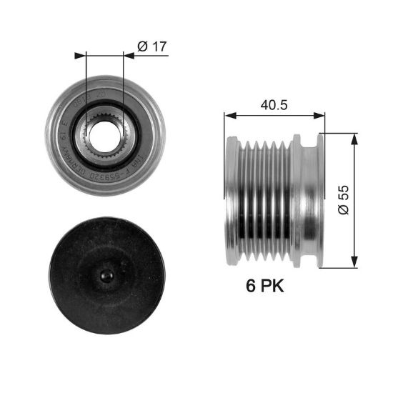 Alternator Freewheel Clutch GA75105 - (W210), VITO....