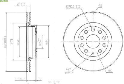 Brake Disc VAG - 1K0 615 301 AC