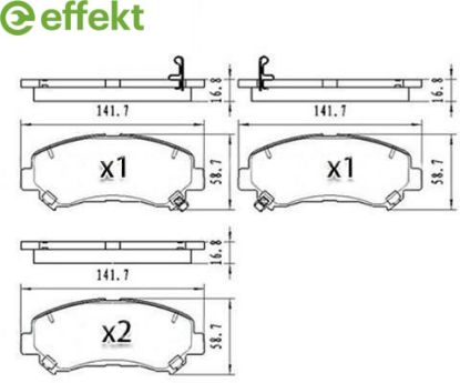 Brake Pad Set, disc brake NISSAN - D108M-JE00J