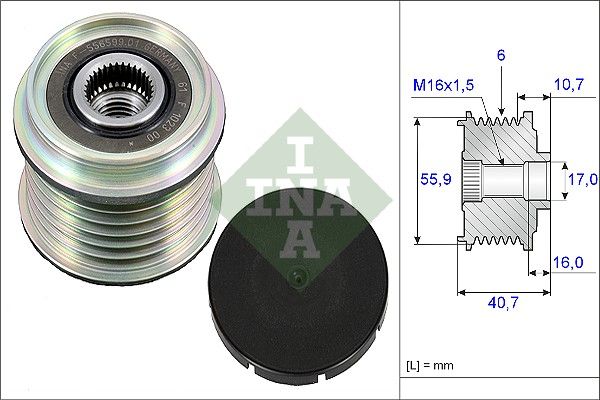 Alternator Freewheel Clutch CLIO II (BB_, CB_), V40 Universaal (645)