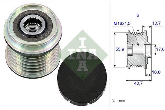 Alternator Freewheel Clutch CLIO II (BB_, CB_), V40 Universaal (645)