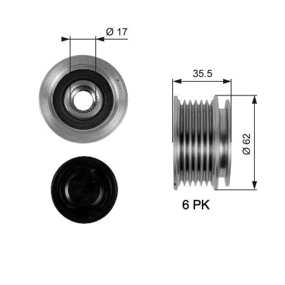 Alternator Freewheel Clutch 7789-10024