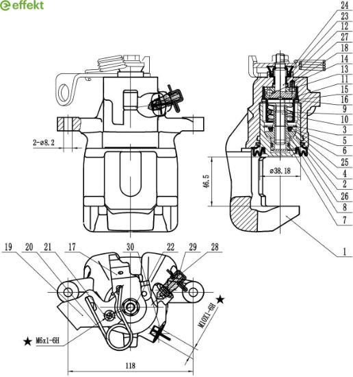 Brake Caliper PSA - 4400.P4