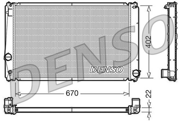 Radiator, engine cooling TOYOTA Rav 4 2.4 i Man. 11/