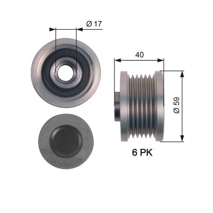 Alternator Freewheel Clutch Opel