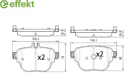 Brake Pad Set, disc brake MERCEDES