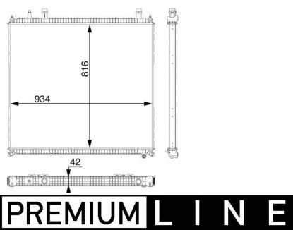 Radiator, engine cooling MAN TGX EURO 6