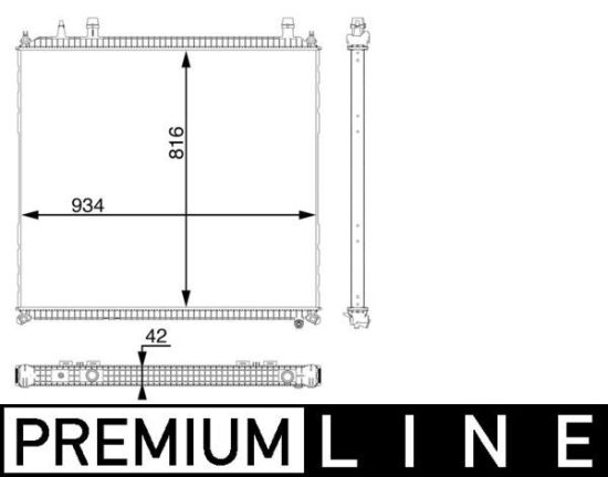 Radiator, engine cooling MAN TGX EURO 6