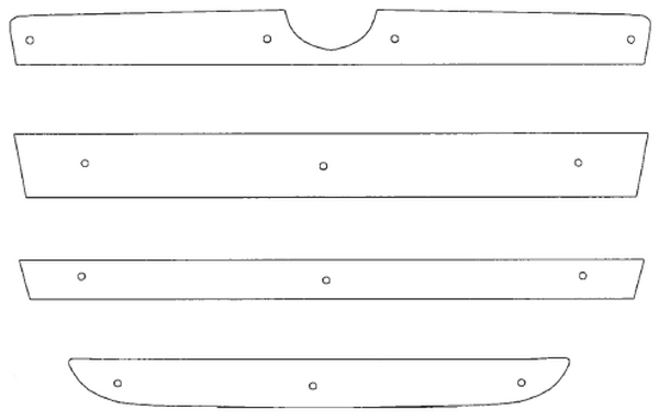 Trim/Protection Strip, radiator grille Bürstner Travel Van 2008-2014