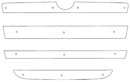Trim/Protection Strip, radiator grille Bürstner Travel Van 2008-2014