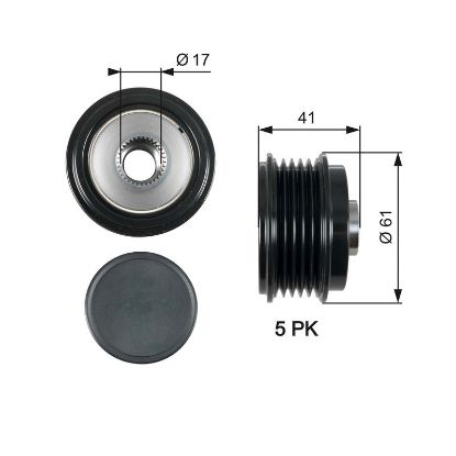 Alternator Freewheel Clutch Hyundai, Kia