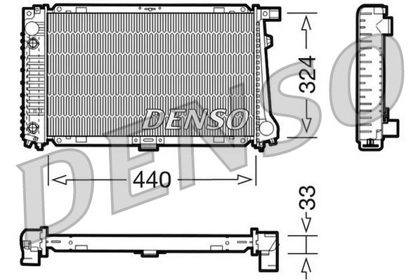 Radiator, engine cooling BMW 3E30 / 320i / 325i A/T 6