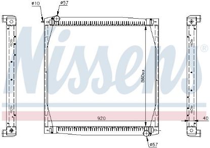 Radiator, engine cooling SCANIA R124-134