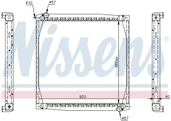 Radiator, engine cooling SCANIA R124-134