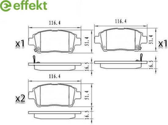 Brake Pad Set, disc brake TOYOTA - 04465-YZZCK