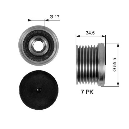 Alternator Freewheel Clutch 7789-10061