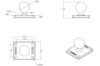 Mobile phone/PDA holder B-kuuliga kinnitusplaat 43x51mm (Brodit AMPS)