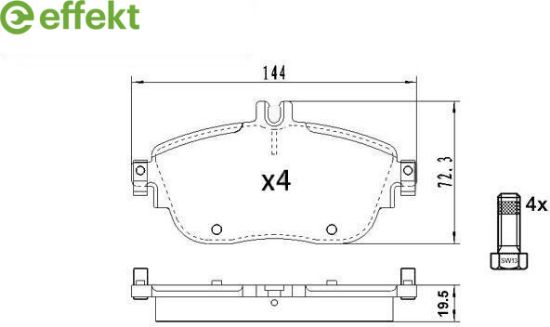 Brake Pad Set, disc brake MERCEDES-BENZ - 000 420 30 02