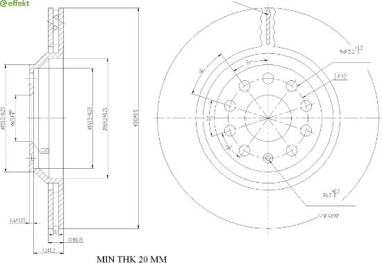 Brake Disc VAG - 1K0 615 601N