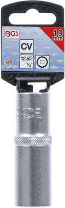 Socket Wrench Insert 1/2" Deep Socket, 12-pt, 19 mm