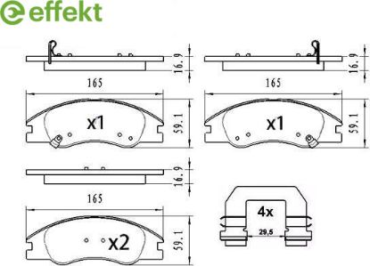 Brake Pad Set, disc brake Kia