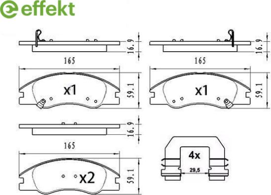 Brake Pad Set, disc brake Kia
