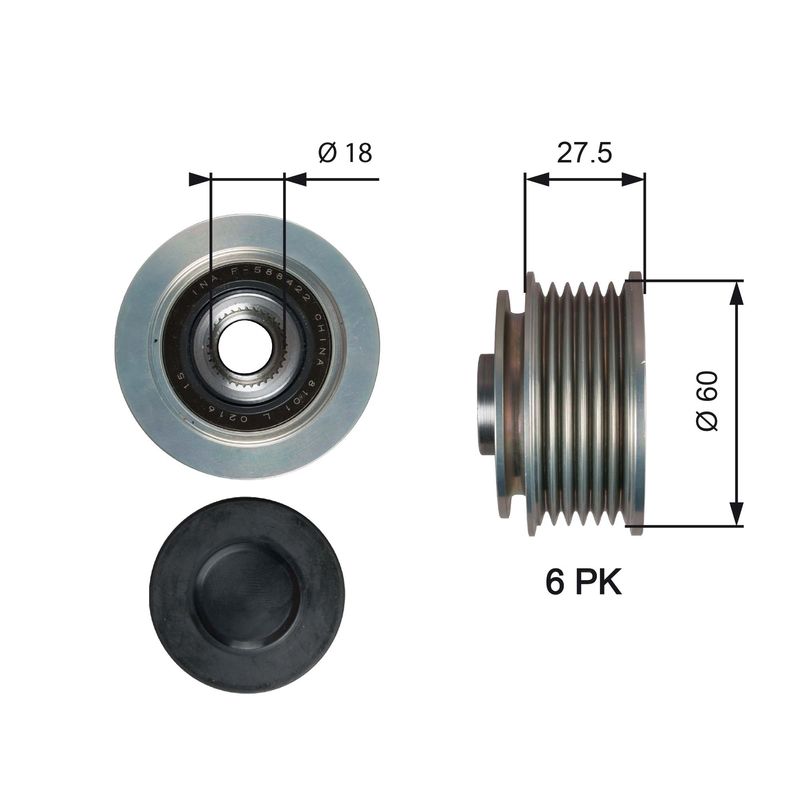 Alternator Freewheel Clutch Hyundai
