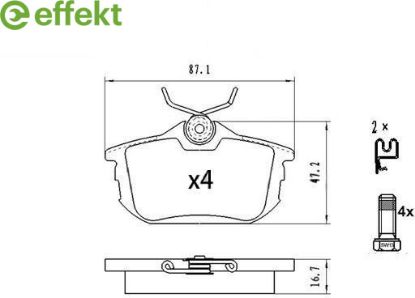 Brake Pad Set, disc brake VOLVO - 3345678