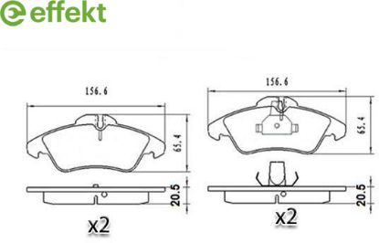Brake Pad Set, disc brake MB, VW