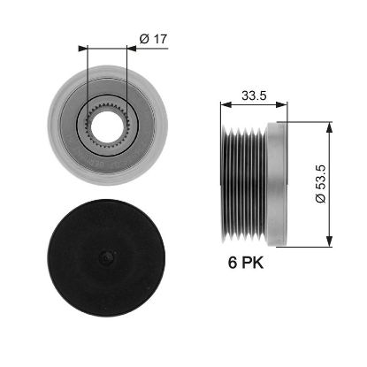 Alternator Freewheel Clutch 7789-10084