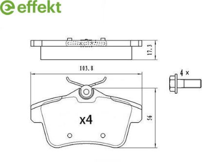 Brake Pad Set, disc brake PSA - 16 085 206 80