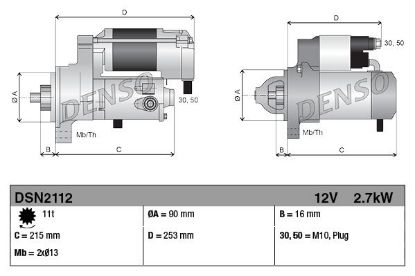 Starter 12V 2.7kW